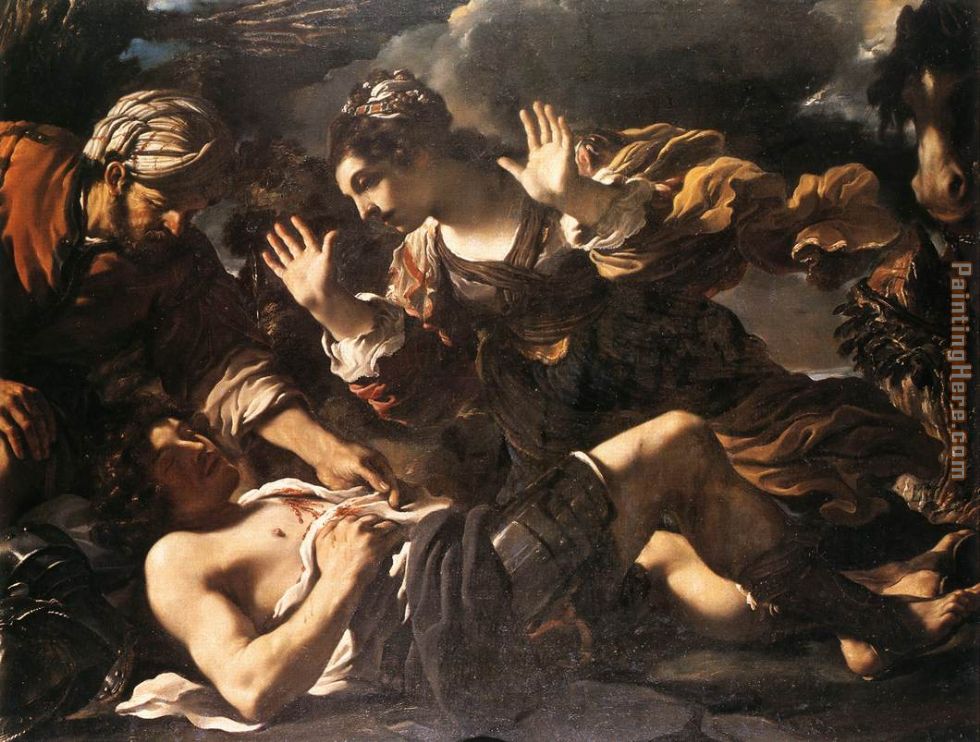 Guercino Ermina Finds the Wounded Tancred